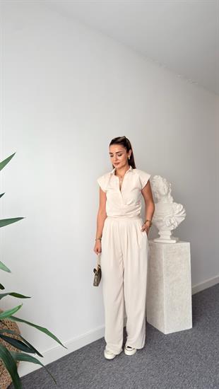 Taş Fredi Yan Fermuarlı Bluz