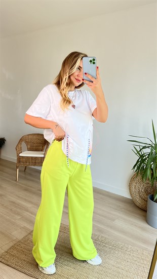 Twist Model Tasarım Beyaz Tshirt