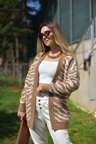 Zebra Desen Hırka