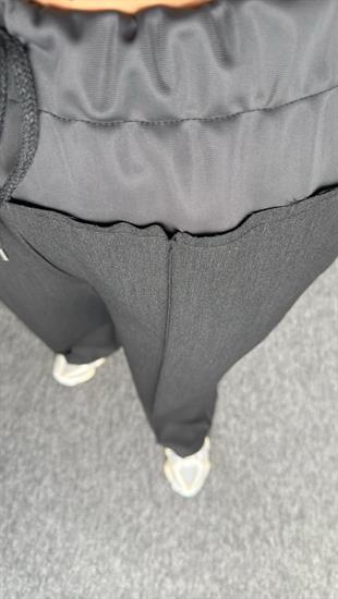 Linen Bel Detaylı Antrasit Pantolon