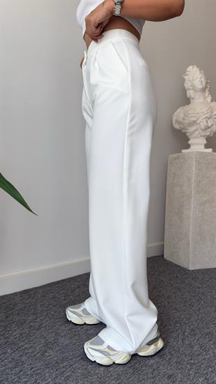 Beyaz Romana Palazzo Pantolon