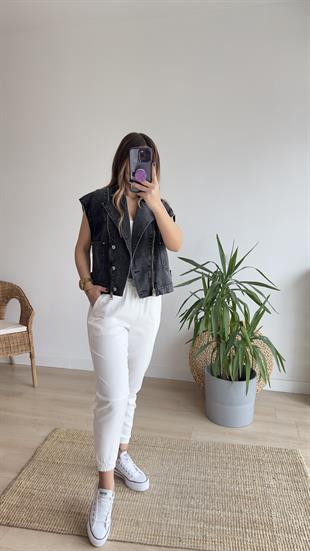 Antrasit Jean Ceket-Yelek