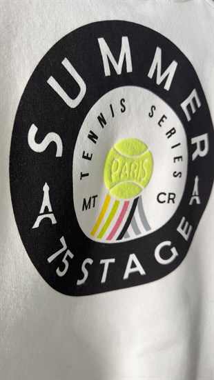 Paris Baskı Beyaz Sweatshirt