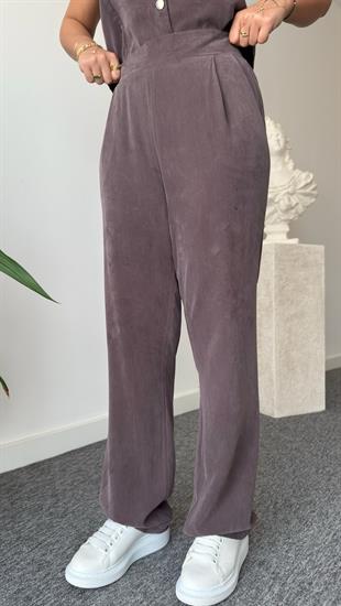 Kahve  Clare Yelekli Tensel Takım