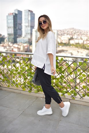 Paça Fermuar Detaylı Jogger Pantolon