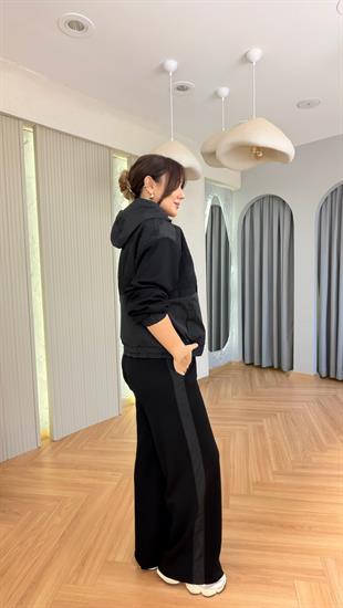 Siyah İpkyol Model Kapüşonlu Takım