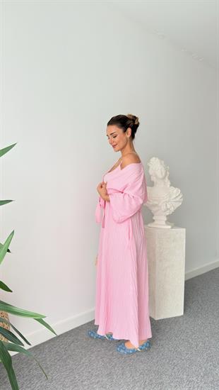 Pembe Merla İkili Elbise Takım