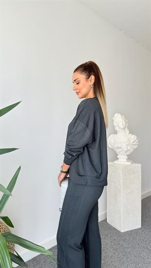 Siyah Jera Taşlı Modal Takım