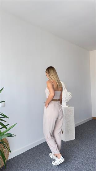 Vero Kemer Detaylı Askılı Taş Tulum