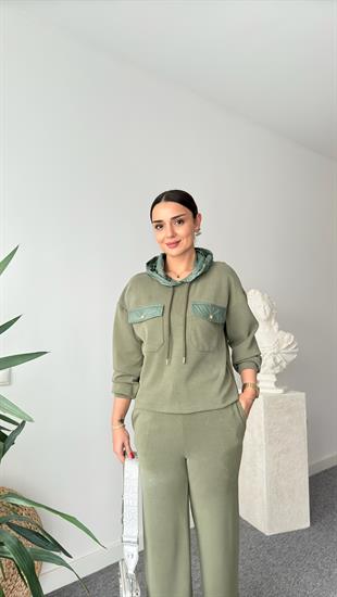 Yeşil Roben Paraşüt Detaylı Takım