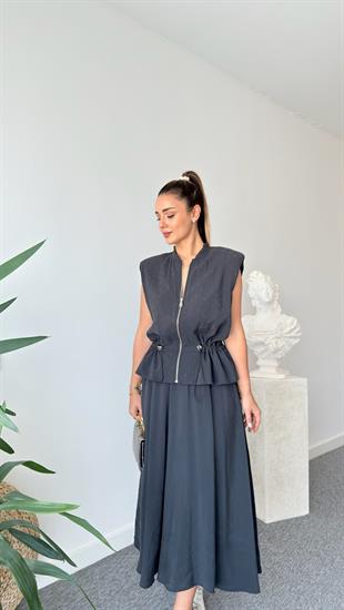 Quen Taş Detaylı Tensel Etekli Takım