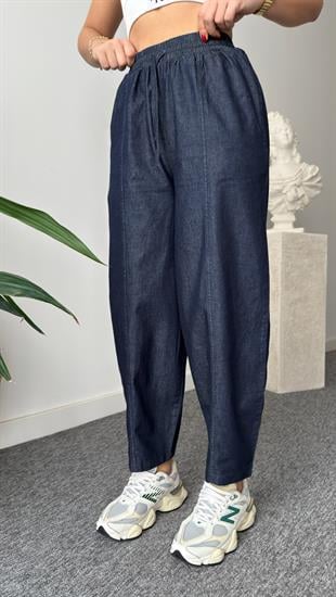 Balon Model Lacivert Denim Pantolon