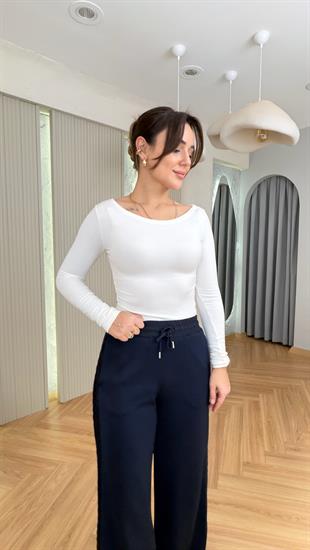 Beyaz Kayık Yaka Oys Body