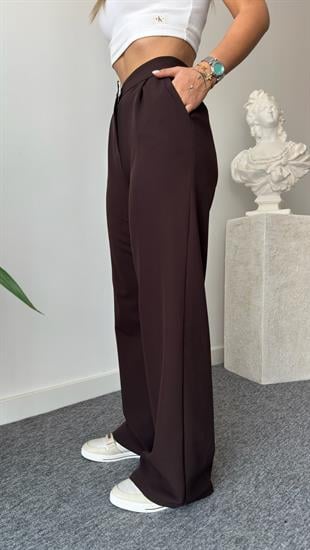 Kahve Romana Palazzo Pantolon