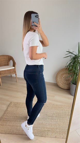  Paça Fermuar Detaylı Jean