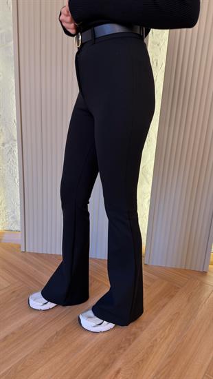 İspanyol Paça Kemerli Tayt Pantolon