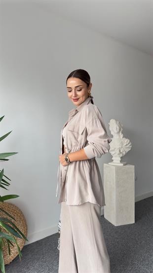 Orena Bel Büzgülü Tensel Bej Takım