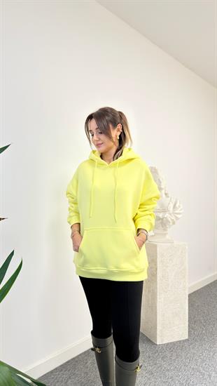 Sarı Sırtı Mickey Aksesuarlı Kapüşonlu Sweatshirt
