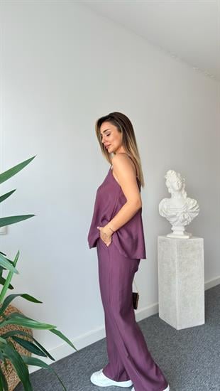 Mürdüm Elyor Tensel Bluz Pantolon Takım