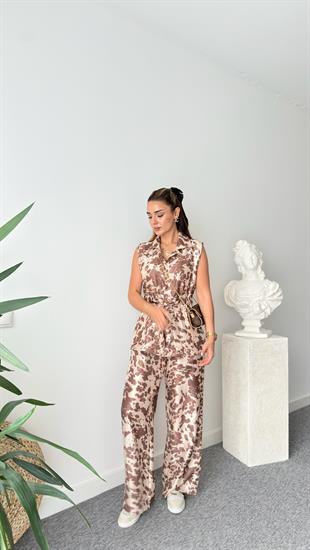 Wander Desenli Yelek Pantolon Takım 