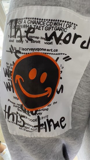 Ekose Detaylı Tasarım Gri Sweatshirt