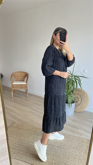 Orijinal Marka Puantiyeli Maxi Elbise