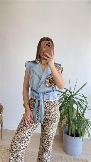 Marka Model Leopar Detay Kot Yelek