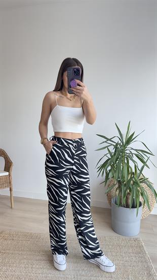 Zebra Desen Ceket Pantolon Takım