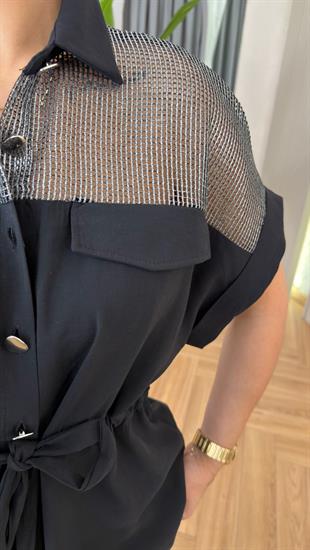 Siyah Holana File Detaylı Tensel 