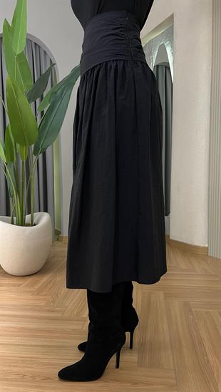 Lexus Siyah Bel Detaylı Siyah Etek 