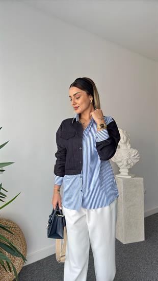 Gilbert Kot Garnili Çizgili Gömlek