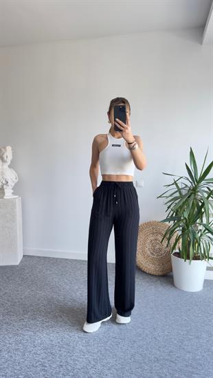 Voila İnce Çizgili Soft Doku Pantolon