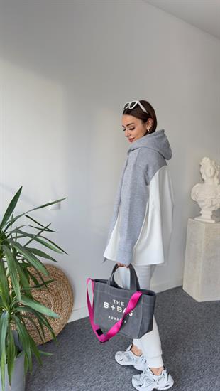 Zra Model Gri Şardonlu Sweatshirt