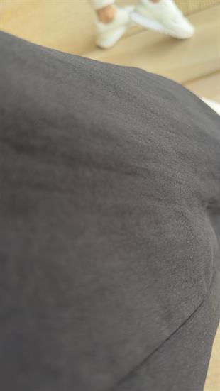 Sırtı Çapraz Detay Siyah Bluz