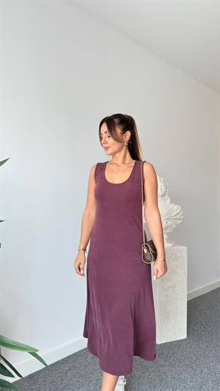 Bordo Mochi Basic Modal Elbise 