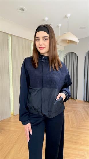 Lacivert İpkyol Model Kapüşonlu Takım