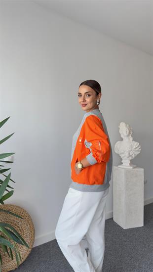 Tws Model Turuncu Paraşüt Garnili Sweat