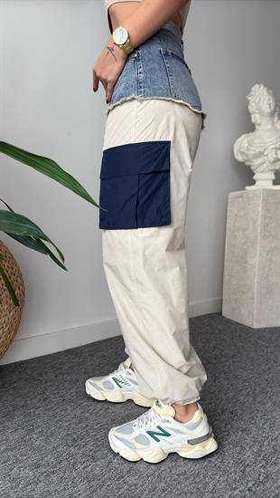 Paraşüt Jean Mix Tasarım Pantolon 