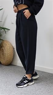 Lacivert Lucka Pileli Şalvar Model Pantolon