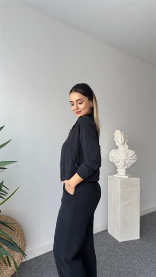 Julia Oys Çizgili Modal Takım