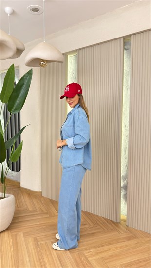 Mavi Lesola Gold Detaylı Kot Takım