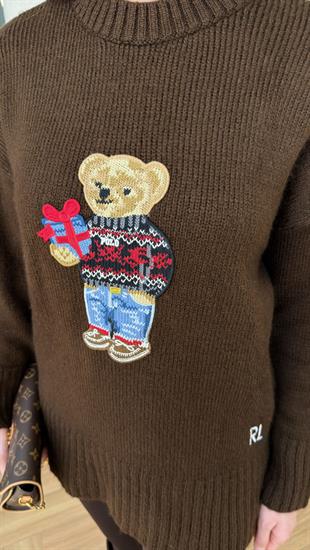 Kahve Teddy Triko Kazak