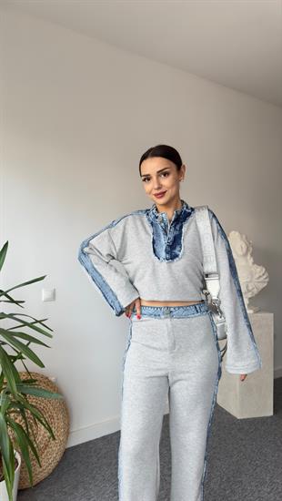 Lindy Kot Geçişli Gri Eşofman Takımı