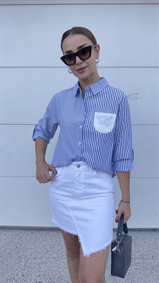 Sırtı Fisto Detaylı Gömlek