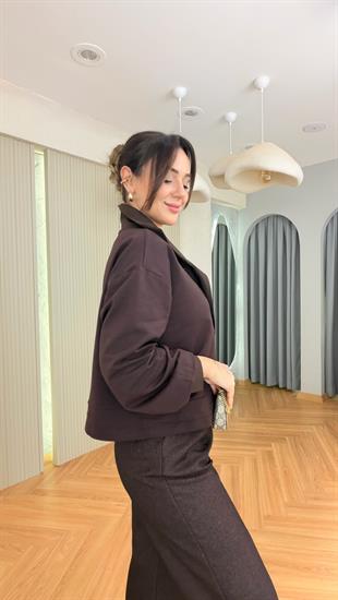 Kahve Ellis Ntwrk Model Gömlek Yaka Sweat