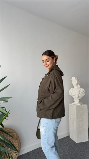 Glista Çıtçıt Düğmeli Haki Zra Sweatshirt