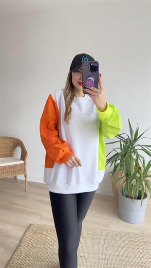 Marka Model Yeşil Paraşüt Garni Sweat