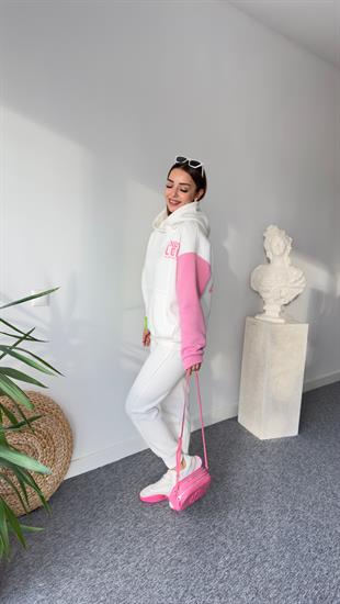 Kollar Renkli Sırt Yazı Detay Sweatshirt 