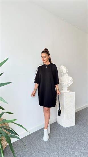 Lobin Şerit Detaylı Modal Elbise 