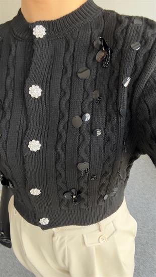 Tles Zra Model Pullu Siyah Hırka
